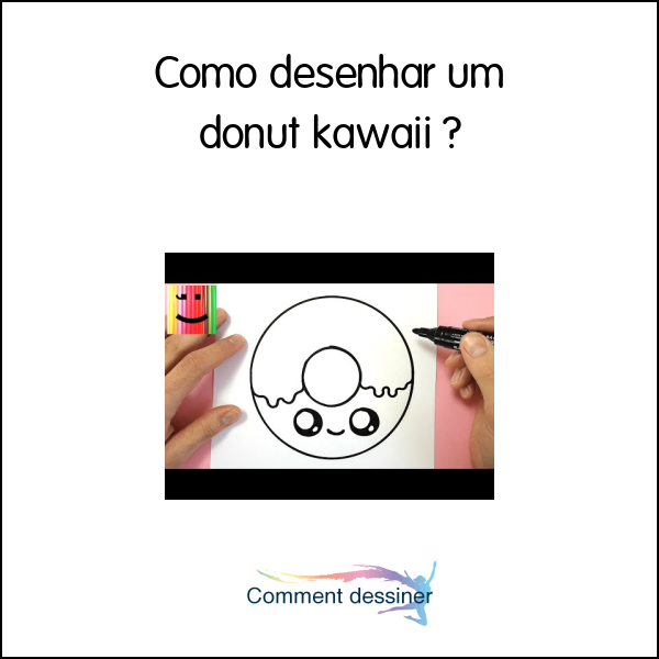 Como desenhar um donut kawaii
